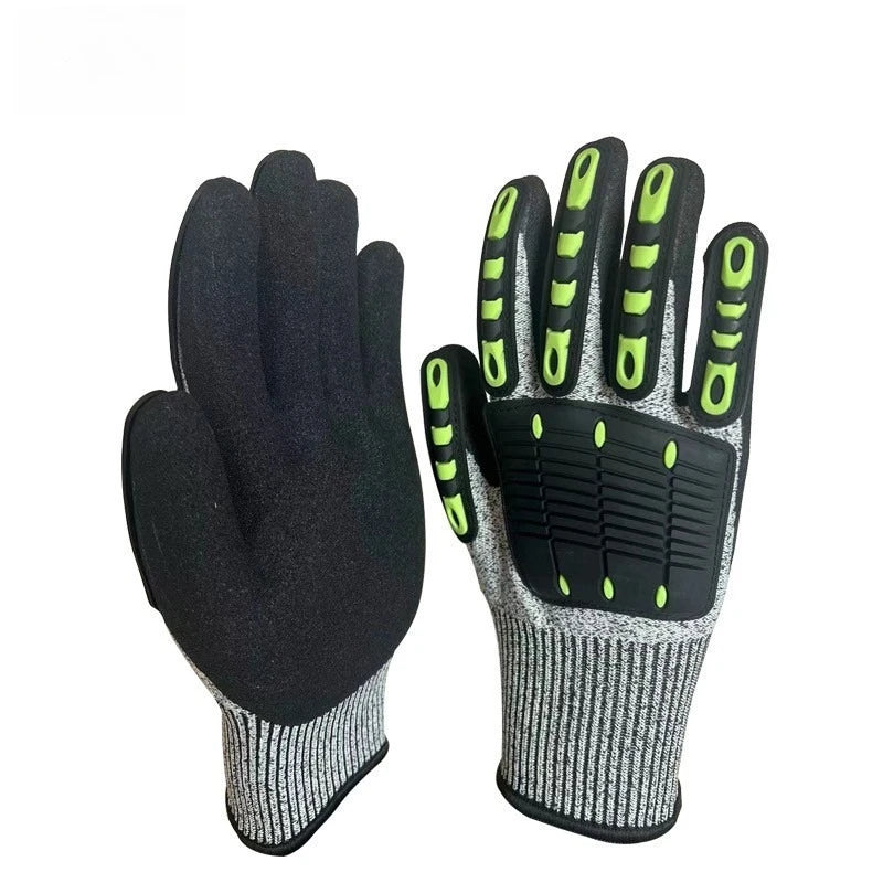 Cut-Resistant Work Gloves - Level 5 Protection with Nitrile Grip, Anti-Slip & Wear Resistance