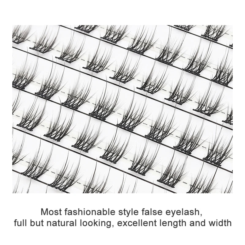 Individual Lash Extensions Kit – DIY Cluster Eyelash Book, False Lashes for Home Makeup