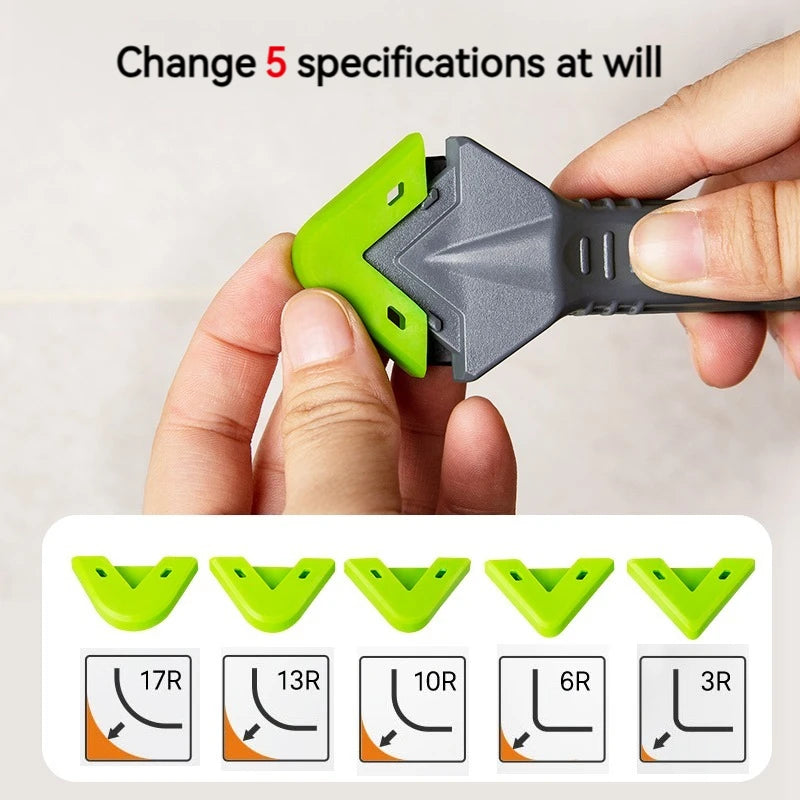 3/5-in-1 Silicone Scraper & Caulking Tool Set – Grout, Sealant, Floor Mould Removal Hand Tools