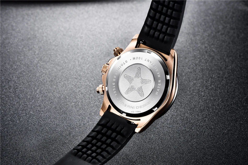 40mm PAGANI DESIGN V2 Men’s Quartz Watch – Sapphire Retro Chronograph Stainless Steel Waterproof