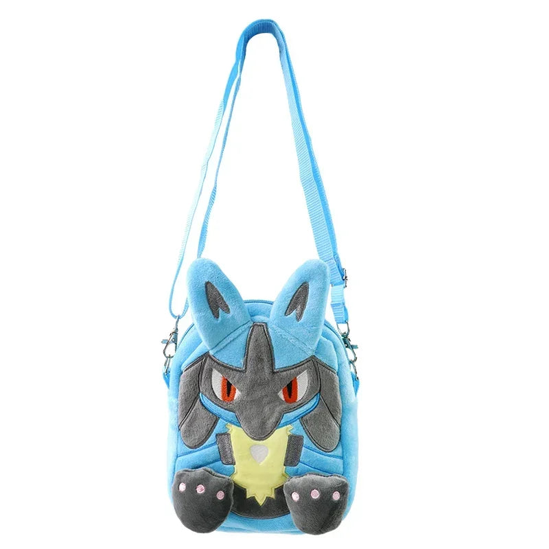 Gengar Mimikyu Snorlax Rowlet Lucario Charmander Plush Backpack — Pokémon Anime Shoulder Bag Toy Doll