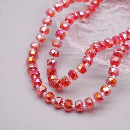 8mm Crystal Glass Beads Set - 30PCS Color Wheel Faceted Round Loose Beads for DIY Jewelry Making & Bracelets