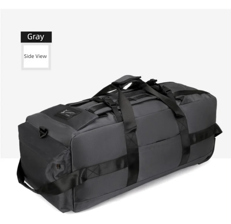 80L Rolling Duffle Bag with Wheels – 31" Heavy-Duty Foldable Travel Duffel, Water-Resistant Luggage with Shoulder Strap