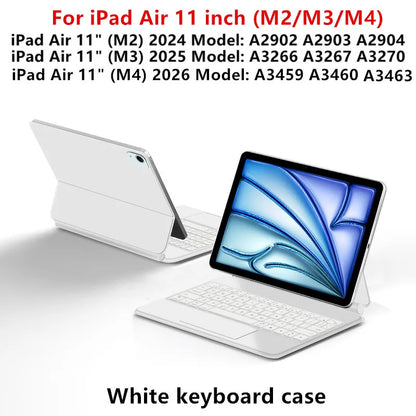 TouchPad Magic Keyboard Case for iPad Air & iPad Pro - Backlit Smart Cover with Trackpad Support for 11/13 Inch Models