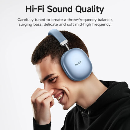 HOCO W35 Max Wireless HiFi Headphones - 42mm Coil Speaker, Bluetooth 5.3, Candy Color, Sports Earphones with AUX/TF Card Mode