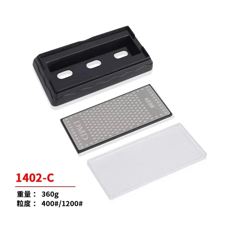 Double-Sided Diamond Sharpening Stone – Knife & Chef Whetstone 400/600/1000/1200 Grit Kitchen Sharpener