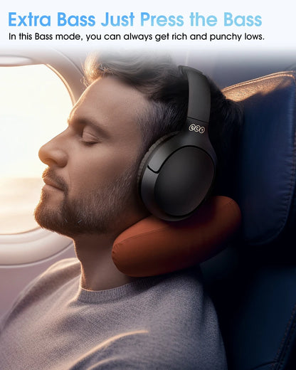 QCY H2 Pro Wireless Headphones - Bluetooth 5.3, HIFI 3D Stereo, BASS Mode Gaming Earbuds, 70H Playtime, Over-Ear Headset