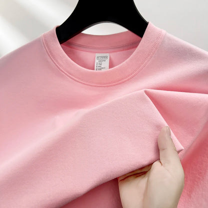 100% Pure Cotton Men’s Summer T-Shirt – High-End Short Sleeve Round Neck Breathable Fashion Top
