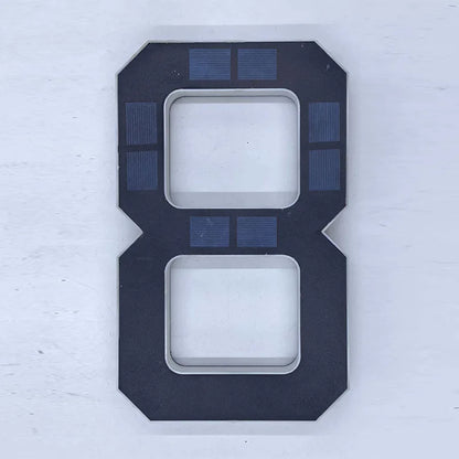 LED Solar House Number Light - Waterproof Address Sign with Light Sensor for Outdoor Home, Yard & Wall Decor