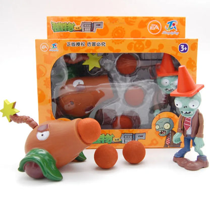 Plants vs Zombies 2 Toy Figure Set – Mechanical Shark & Wild West Gargantuar Game Character Collectible Gift