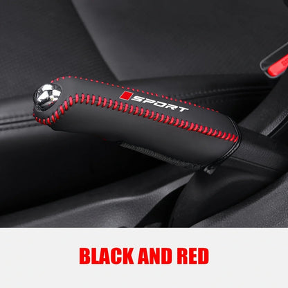 Universal Car Handbrake Cover – Artificial Leather Protective Sleeve for Car Interior Styling and Comfort