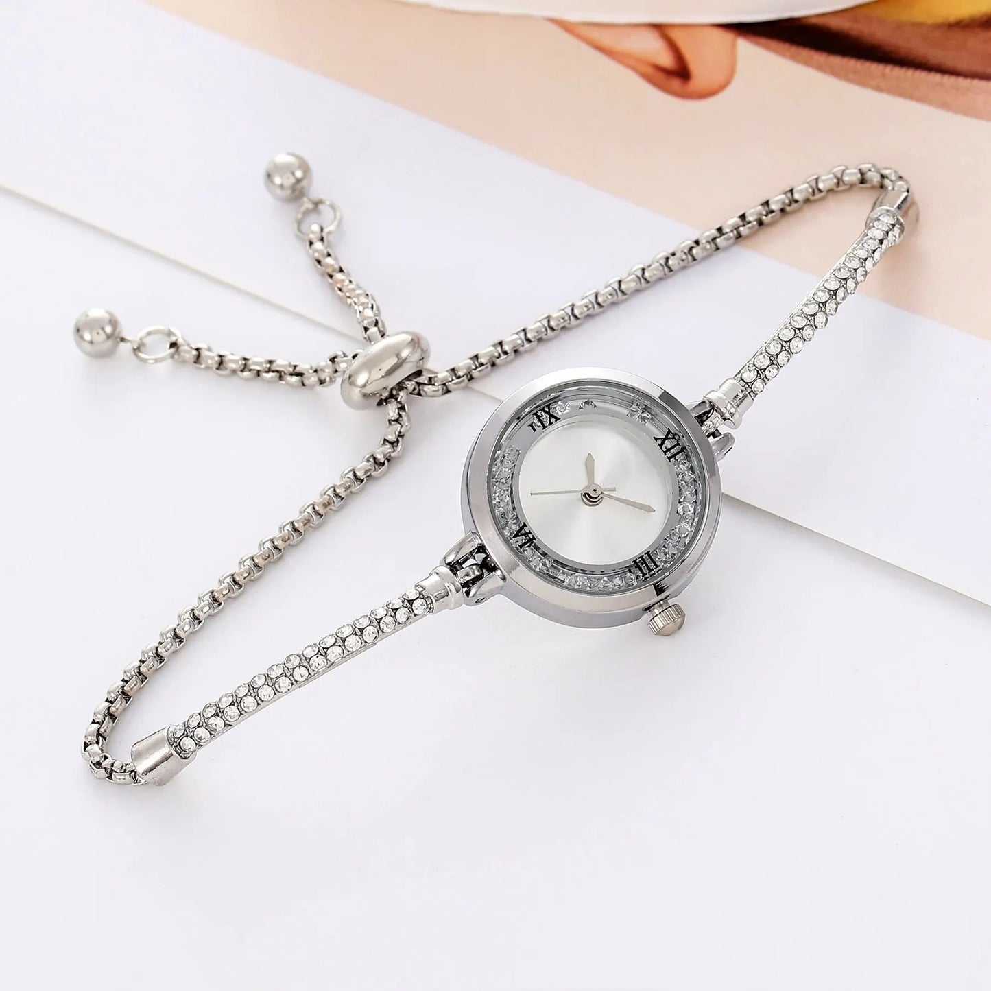 2024 Fashion Women's Wristwatch – Gold Bracelet with Small Dial, Elegant Quartz Steel Watch for Women