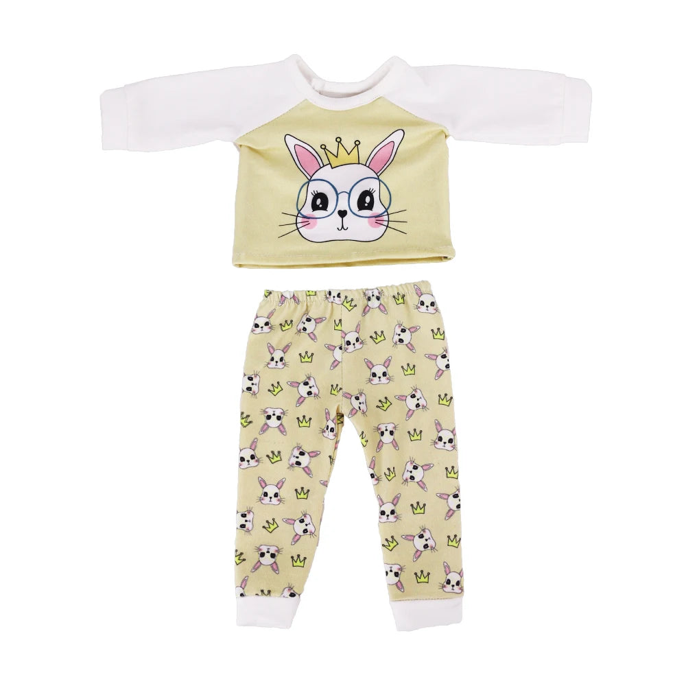 Doll Clothes Multi-Style Daily Set – Pajamas & Home Wear for 43cm Born Baby Dolls & 18-Inch American Dolls, Our Generation Toy Gift