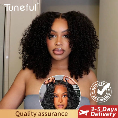 10A Human Hair Glueless Wig – Ready-to-Wear 6x4 HD Transparent Lace, Pre-Cut Bleached Knots, Kinky Curly Style