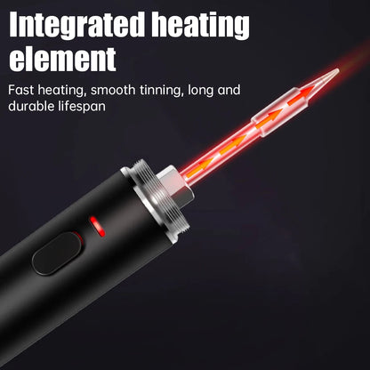 Wireless 5V Soldering Iron Kit – 18350 Lithium Battery USB Rechargeable DIY Repair Tool with Adjustable Temperature for Precision Electronics Soldering