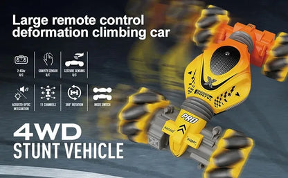 Newest 4WD RC Stunt Car — 2.4G Remote Control with 1/2/3 Battery, Gesture Sensor, Rotation Electronic Toy Gift