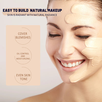 Waterproof CC Cream Foundation SPF 50 – Moisturizing Brightening Concealer with Oil Control, Sun Protection Makeup (1/2/3pcs)