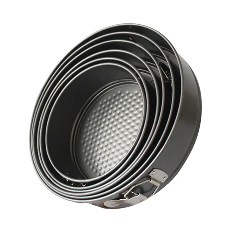 Springform Cake Pan – Carbon Steel Non-Stick Leakproof Baking Pan with Removable Bottom – Round Mold for Home Kitchen and Bakery