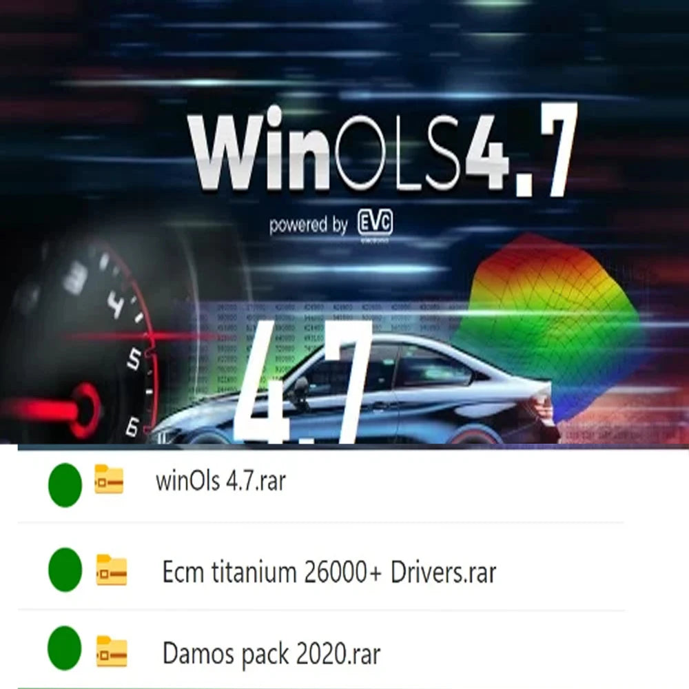 4-in-1 WinOLS 4.7 Full Activated +108GB Damos – Windows 7/10/11 Multi-Language with ECM Titanium 1.61 & IMMO Service Tool