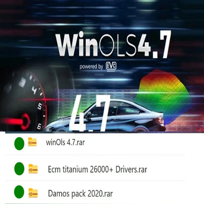 4-in-1 WinOLS 4.7 Full Activated +108GB Damos – Windows 7/10/11 Multi-Language with ECM Titanium 1.61 & IMMO Service Tool