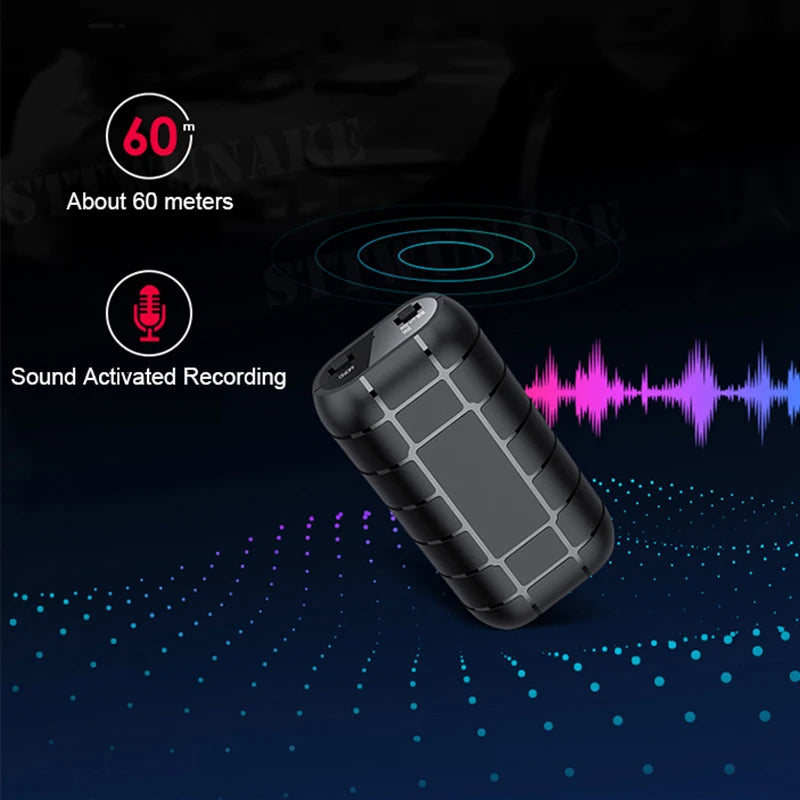 Mini Voice Activated Recorder – 500 Hours Digital Recording Device, Professional Sound Dictaphone, Portable & Compact Audio Micro Recorder