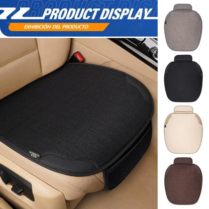 Universal Flax Car Seat Cover - Breathable Front Seat Anti-Scratch Protector Cushion