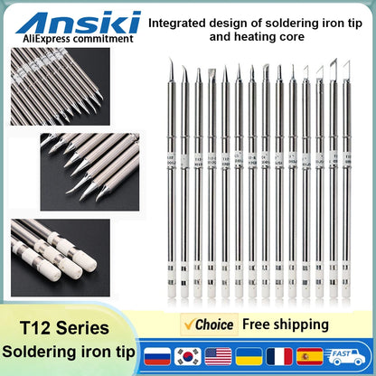 T12 Soldering Iron Tips - Universal Replacement Tips for Hakko FX951 FX-950 Welding Stations