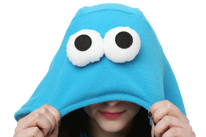 Cookie Monster & Elmo Kigurumi Pajamas - Adult Flannel Cosplay Onesie Costume for Men & Women