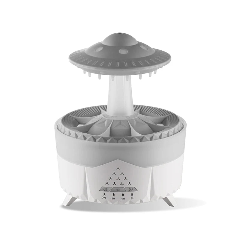 350ml Mini USB Aroma Air Humidifier — Raindrop Design with Remote Control, Colorful Light & Aromatherapy Oil Diffuser for Room