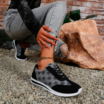 Women’s Thick-Soled Cross Round Head Fashion Shoes – Comfortable, Breathable, Wear-Resistant Casual Footwear (Zapatos De Mujer)