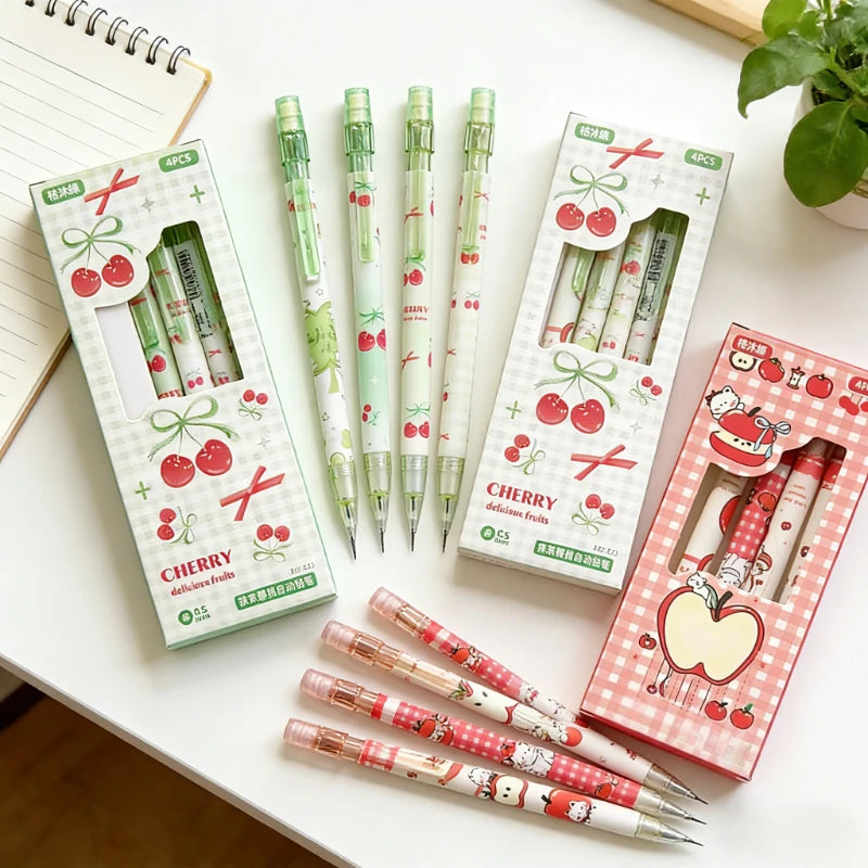 4-Piece 0.5mm Mechanical Pencil Set - Smooth-Writing Automatic Pencils with Erasers for School, Office and Everyday Use