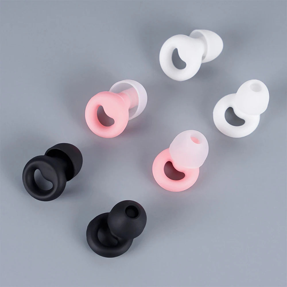Anti-Noise Silicone Earplugs — Sleep, Noise Reduction, Waterproof Swimming, Soft Soundproof Ear Protectors