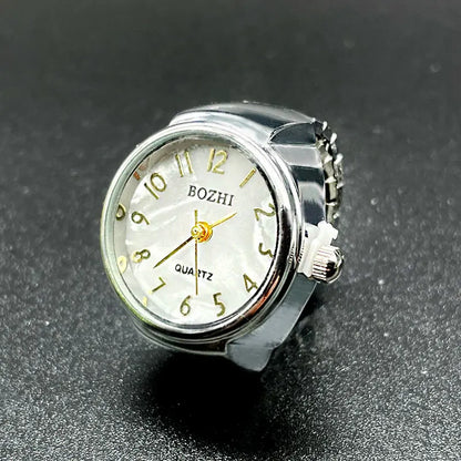 Kiss Jewelry Digital Quartz Finger Watch Ring – Mini Elastic Punk Style Clock Ring for Women, Men & Couple Teens Accessory