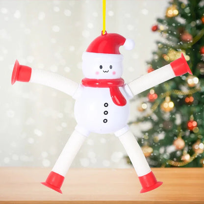 1–4pcs Retractable Santa Claus Toys – Christmas Decompression Toys Featuring Santa, Snowman, Elk & Gingerbread