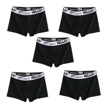 1/5PCS Men's Breathable Underwear – Comfy, Quick-Drying Stretchy Boxer Trunks, Sexy & Trendy Boxer Panties