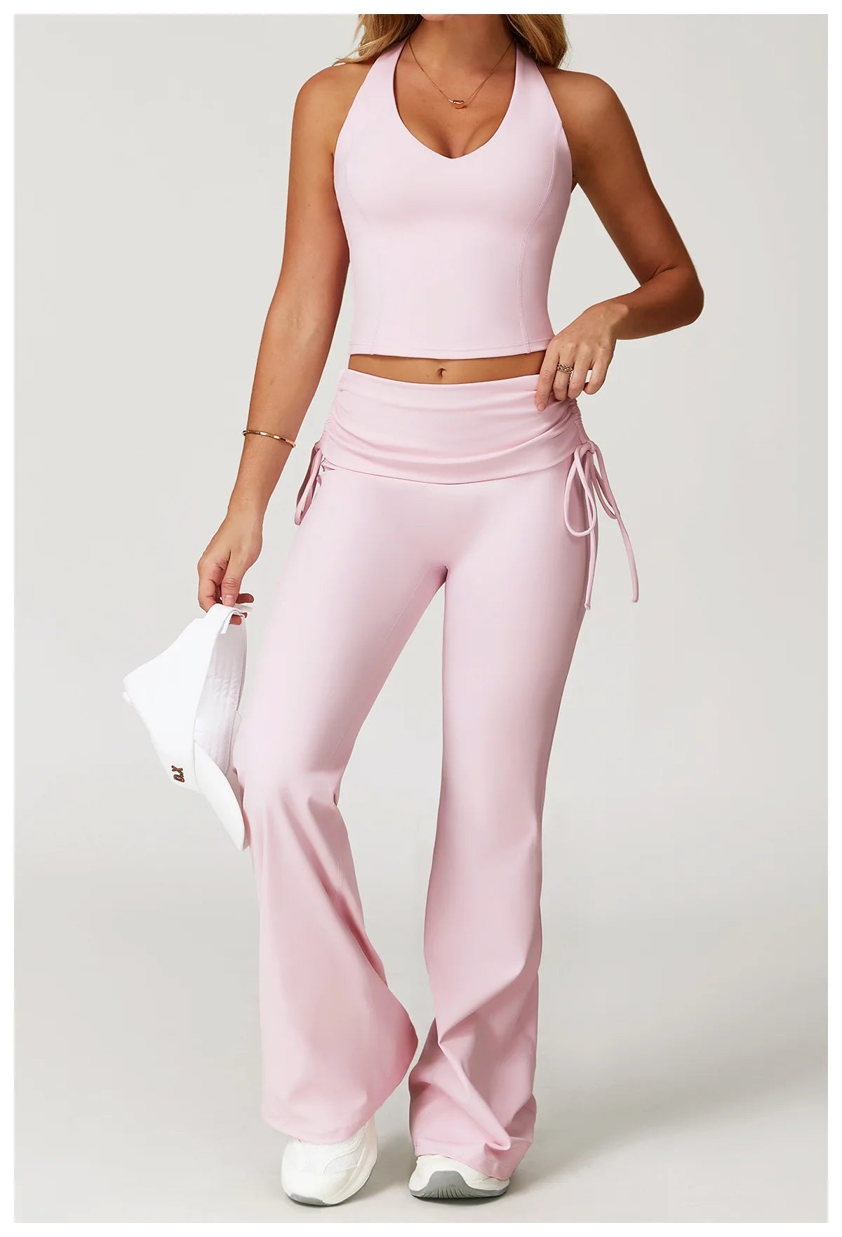 Women’s 2-Piece Tracksuit Yoga Set – High Waist Leggings & Sports Bra for Gym, Fitness & Athletic Wear