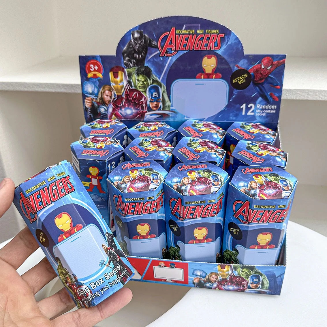 12PCS Surprise Blind Box Cartoon Character Dolls – Cute Model Toy Figures for Mobile, Car & Desktop Decoration Gift