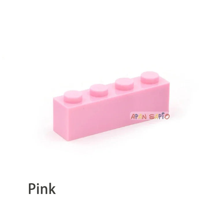 200pcs 1x4 Dot DIY Building Blocks - Educational Creative Brick Set Compatible with 3010 Bricks for Kids