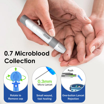 Linksun G-425-2 Blood Glucose Meter — 50/100PCS Test Strips, Digital Diabetes Testing Device, Blood Sugar Monitor