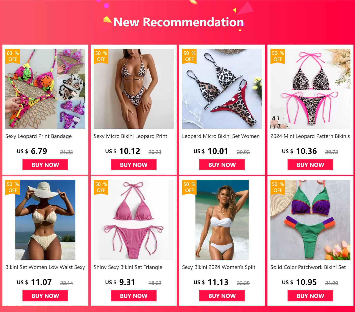 Women’s Leopard Print Bikini Set – Sexy Swimwear for Beach Vacation, Thong Bathing Suit & Summer Beachwear
