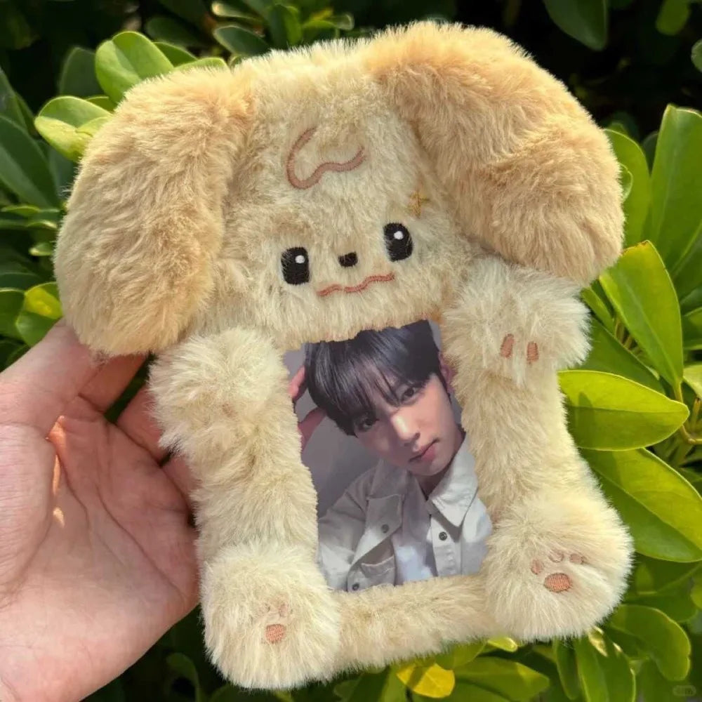 Multifunctional Rabbit & Dog Photocard Case - Cute Photo Card Holder for Idol Photos, Collectibles & Protective Storage