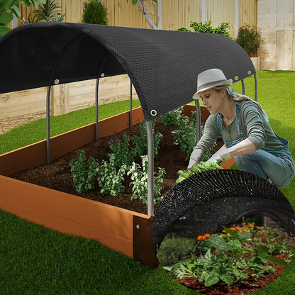 Black Garden Sunshade Mesh - UV Resistant Breathable Heat Block Cover for Greenhouse & Vegetable Garden Protection