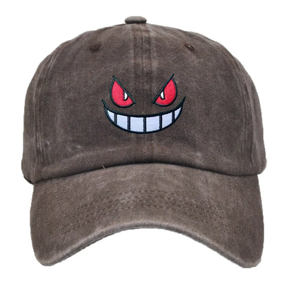 Anime Pokemon Gengar Baseball Cap — Adjustable Snapback Hip Hop Hat with Embroidery for Men & Women