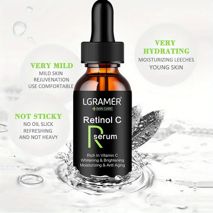 Retinol Anti-Aging Serum – Wrinkle Removal, Pore Shrinking, Whitening & Moisturizing Face Firming Oil