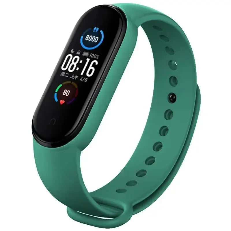 Silicone Watch Strap for Xiaomi Mi Band - Adjustable Replacement Wristband for Mi Band 3 4 5 6 7 Smartwatch