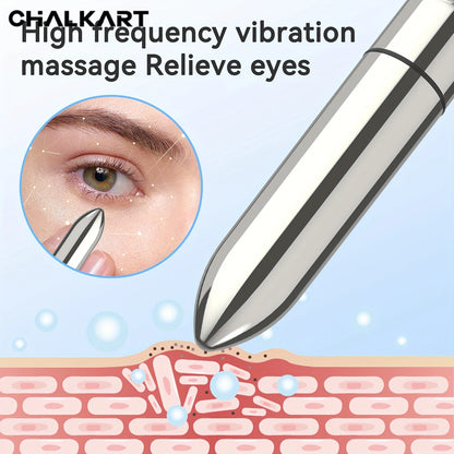 Mini Vibrating Massager — Portable Facial & Eye Massager, Relieves Tension, Promotes Lotion Absorption, Lipstick-Sized