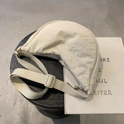 Upgraded Women's Messenger Bag – Simple Design Nylon Hobo, Small Vintage Shoulder Purse & Cloth Handbag