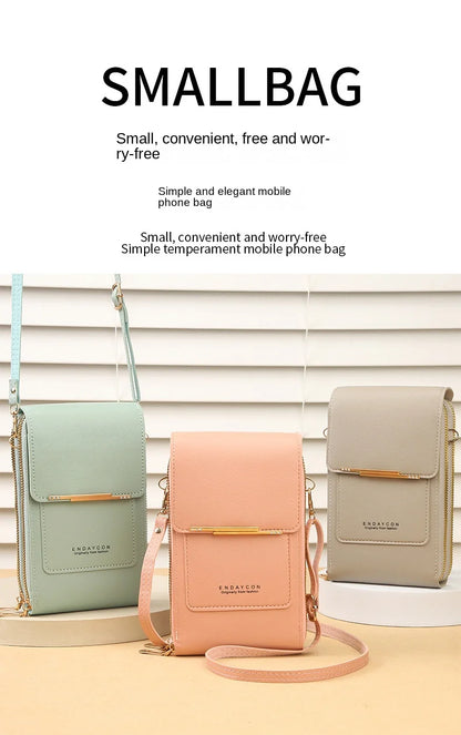 Crazy Bag Women's Fashion Touch Screen Lock Cell Phone Bag – Mobile Phone & Card Holder Crossbody Shoulder Bag
