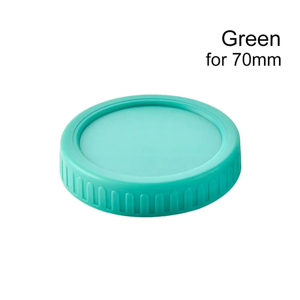 6pcs Reusable Plastic Mason Jar Lids - Leak-Proof Wide Mouth Bottle Covers with Spout for Kitchen Use