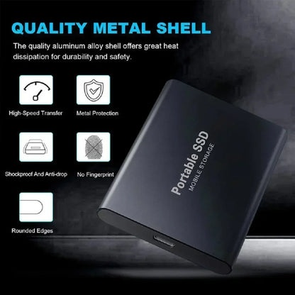 Portable SSD 1TB–4TB High-Speed External Drive – USB 3.1 Type-C Solid State Hard Disk for Laptop, PC & Mac